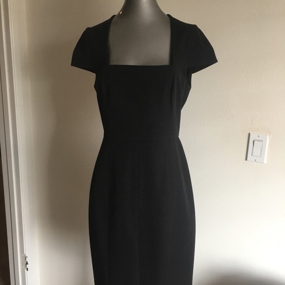 BANANA REPUBLIC square neck black dress EUC - Picture 2 of 8